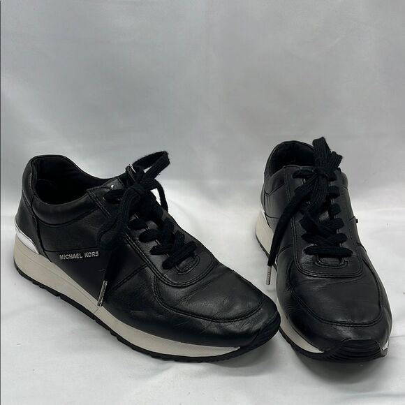 Michael Kors Leather Women's Allie Trainer Tennis Shoes - Picture 1 of 9